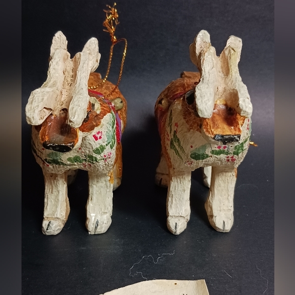 1989House of Hatten Denise Calla Enchanted Forest Santas ReindeersXmas Ornaments - Picture 8 of 8